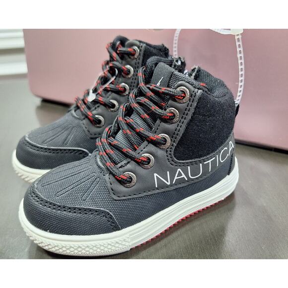 Nautica Black and Red Kids Boots - Picture 4 of 9